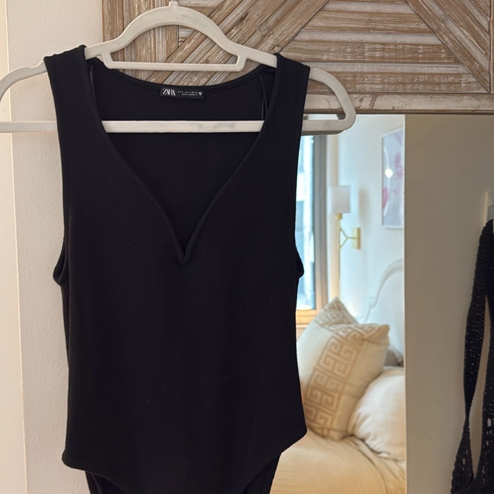 Zara size large black bodysuit